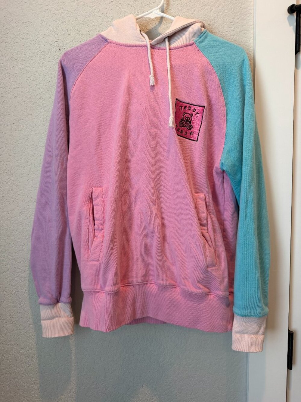 Teddy Fresh Pink Hoodie Sweatshirt Size XS
